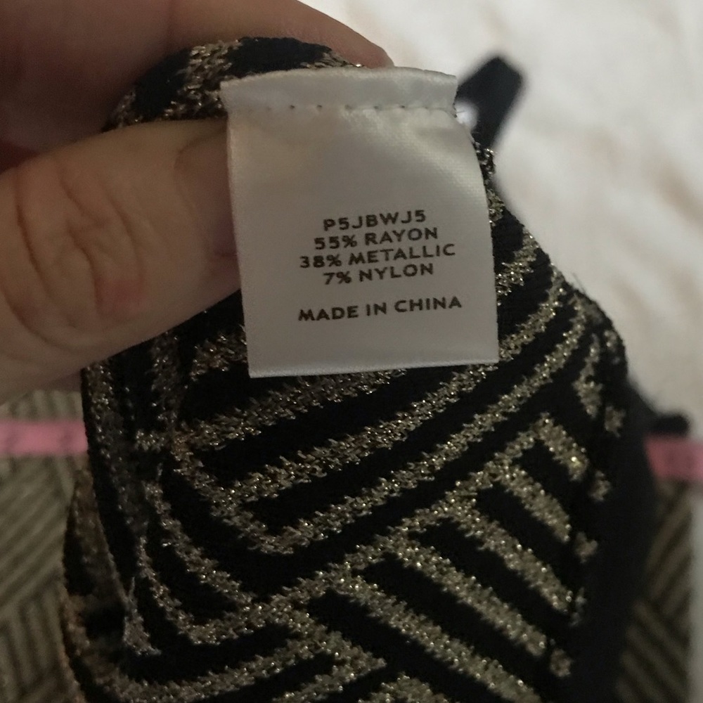 Black gold minidress Parker Nordstrom lamè - Picture 8 of 8